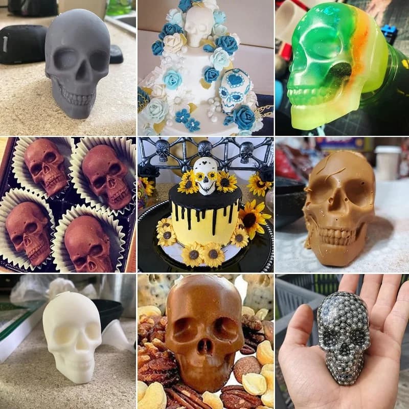 3D forma na ledovou kouli ve tvaru lebky